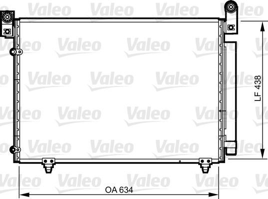 Valeo Air Conditioning Condenser Parallel Flow (Subcooled) Inlet Pad Outlet Pad 814266
