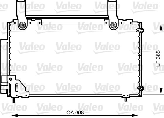 Valeo Air Conditioning Condenser Parallel Flow (Subcooled) Inlet Pad Outlet Pad 814267