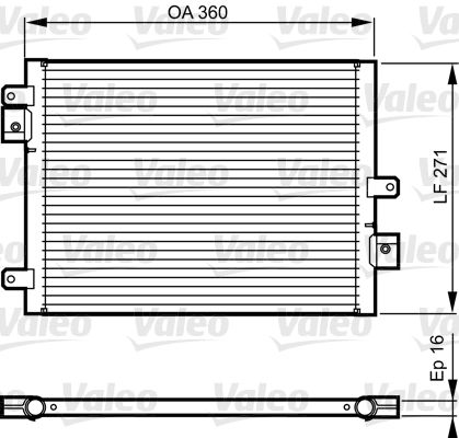 Valeo Air Conditioning Condenser Parallel Flow Inlet Pad Outlet Pad 814167