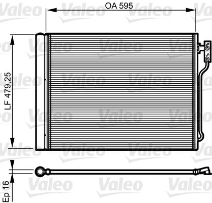 Valeo Air Conditioning Condenser Parallel Flow (Subcooled) Inlet Pad Outlet Pad 814192