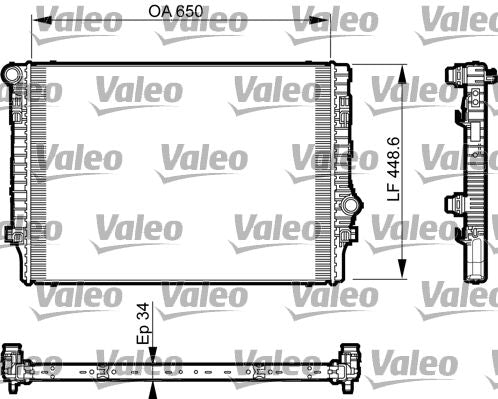 Valeo Radiator Aluminium Core Plastic Tank OE Quality 735548