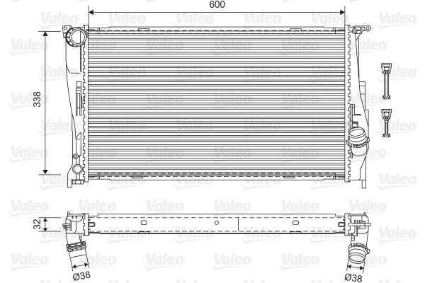 Valeo Radiator Aluminium Core Plastic Tank OE Quality 701601