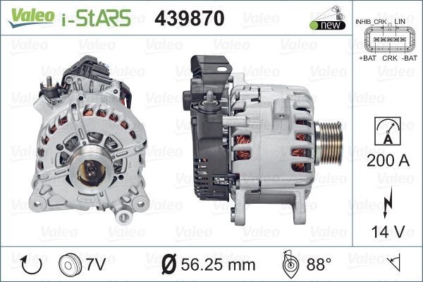 Valeo Alternator - Starter 12V 439870