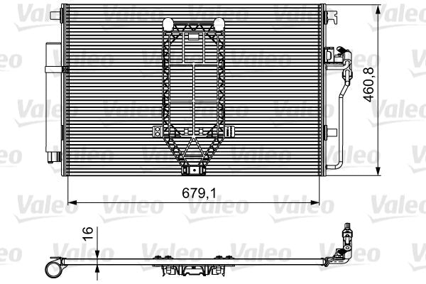 Valeo Air Conditioning Condenser Parallel Flow (Subcooled) 812502