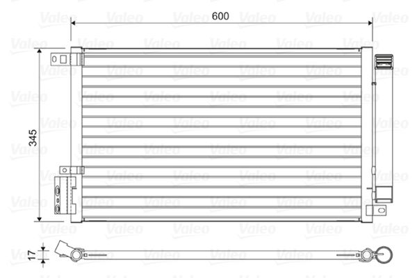 Valeo Air Conditioning Condenser Parallel Flow (Subcooled) Inlet Pad Outlet Pad 814381
