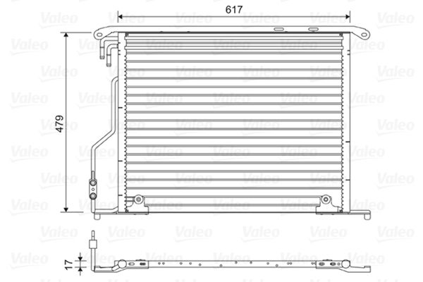 Valeo Air Conditioning Condenser Parallel Flow Inlet Pad Outlet Pad 814434