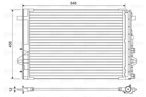 Valeo Air Conditioning Condenser Parallel Flow Inlet Pad Outlet Pad 814035