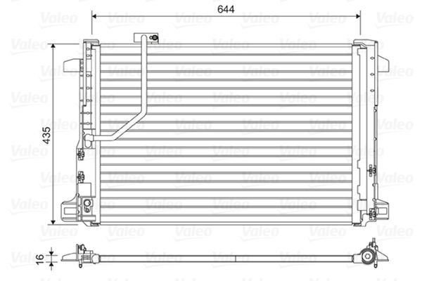 Valeo Air Conditioning Condenser Parallel Flow Inlet Pad Outlet Pad 814044