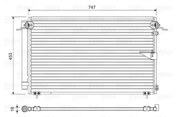 Valeo Air Conditioning Condenser Parallel Flow (Subcooled) Inlet Pad Outlet Pad 814112