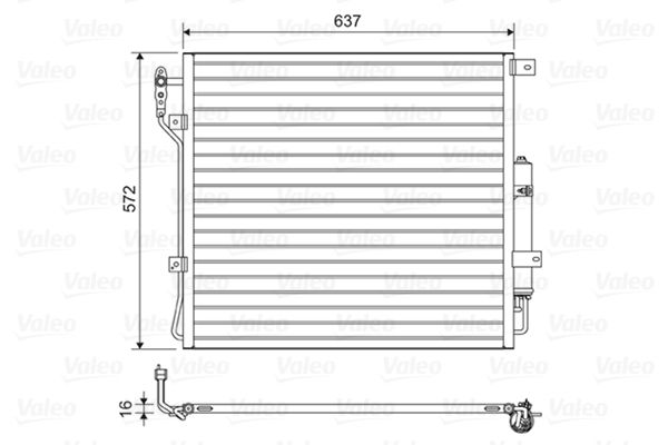 Valeo Air Conditioning Condenser Parallel Flow Inlet Pad Outlet Pad 814200