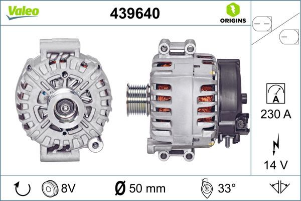 Valeo Alternator 12V 230A 439640