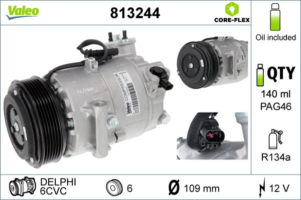 Valeo Air Conditioning Compressor 12V 6CVC 813244