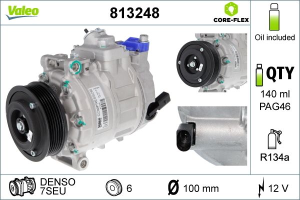 Valeo Air Conditioning Compressor 12V 7SEU 813248
