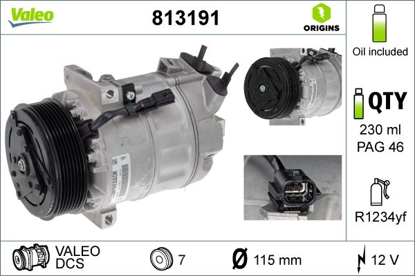 Valeo Air Conditioning Compressor 12V DCS 813191