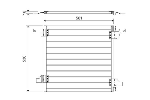 Valeo Air Conditioning Condenser Parallel Flow Inlet Pad Outlet Pad 817458