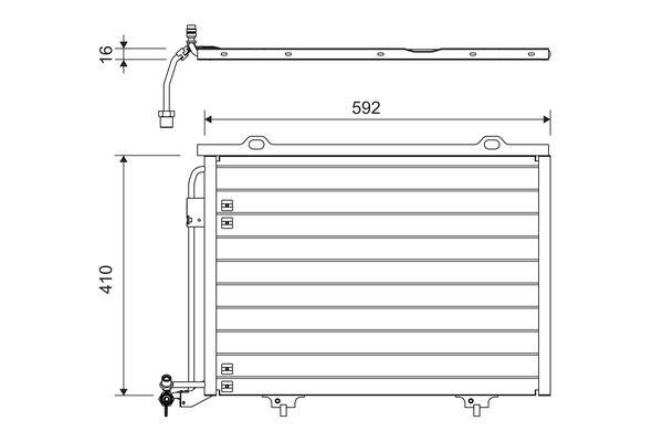 Valeo Air Conditioning Condenser Parallel Flow 817562