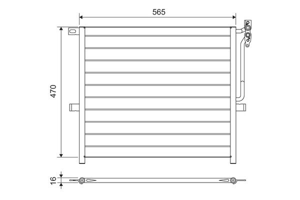 Valeo Air Conditioning Condenser Parallel Flow Inlet Pad Outlet Pad 817383