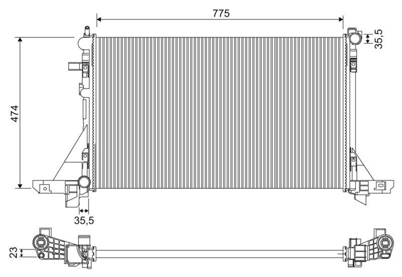 Valeo Radiator Aluminium Core Plastic Tank OE Quality 701953