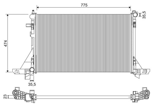 Valeo Radiator Aluminium Core Plastic Tank OE Quality 701953