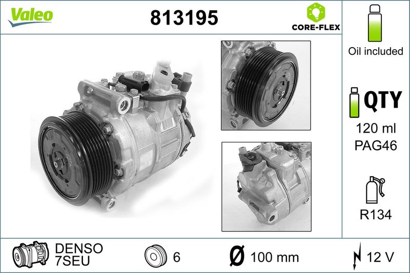 Valeo Air Conditioning Compressor 12V 7SEU 813195