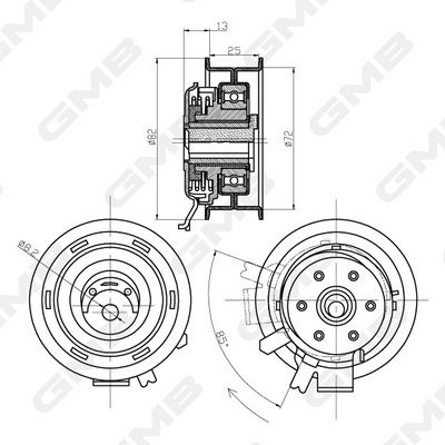 GMB Tensioner Pulley Timing Belt GTB0150