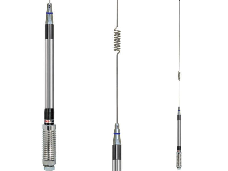 GME UHF CB Whip Antenna 6.6dB 860mm w/ Elevated Feed Head Stainless Steel AE4012K2