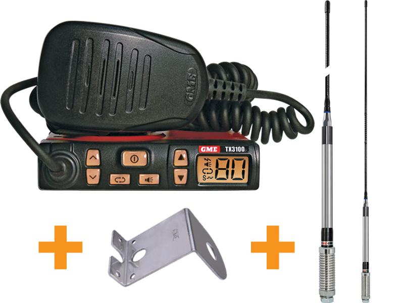 GME TX3100VP 5 Watt Super Compact UHF CB Radio  Starter Kit