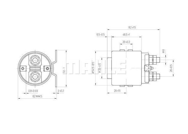 MAHLE Starter Solenoid 12V MX 40