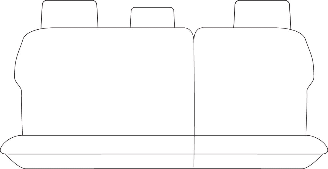 Sperling Tradies Canvas Rear (Row 2) Black Seat Covers Suits Landcruiser GX GXL SUV 2007-2021 RM5043TRB