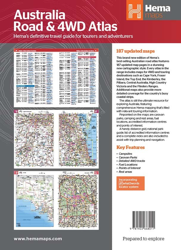HEMA Australia Road & 4WD Atlas Book 12th Edition