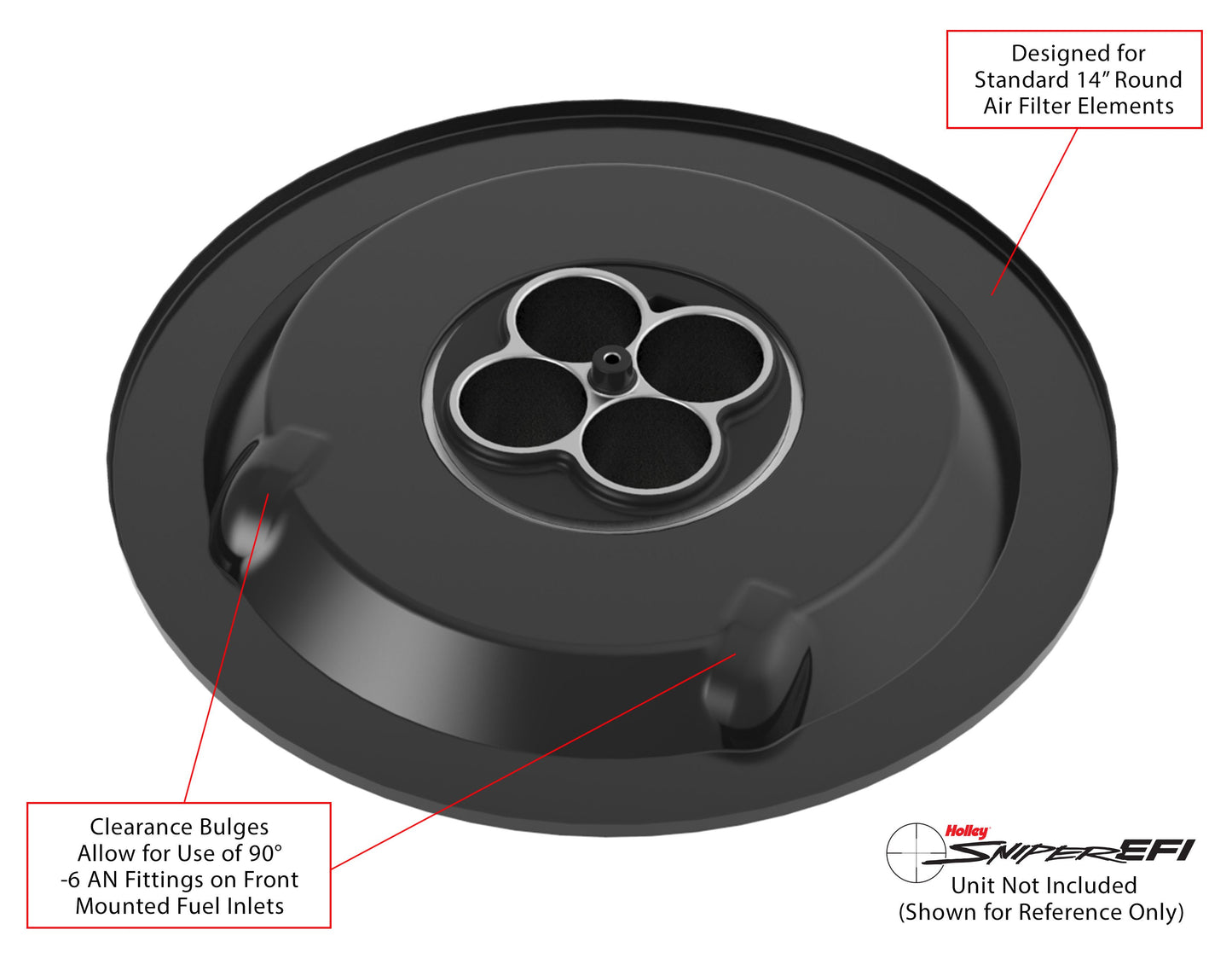 Holley Sniper EFI 14in Air Filter Base 120-511
