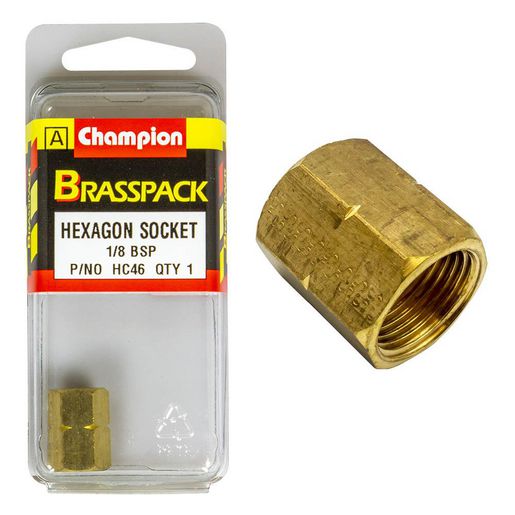 Champion Brass Hexagon Socket 1/8 BSP HC46