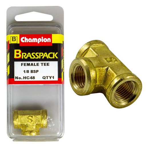 Champion Brass Tee Joiner 1/8 Hose HC48