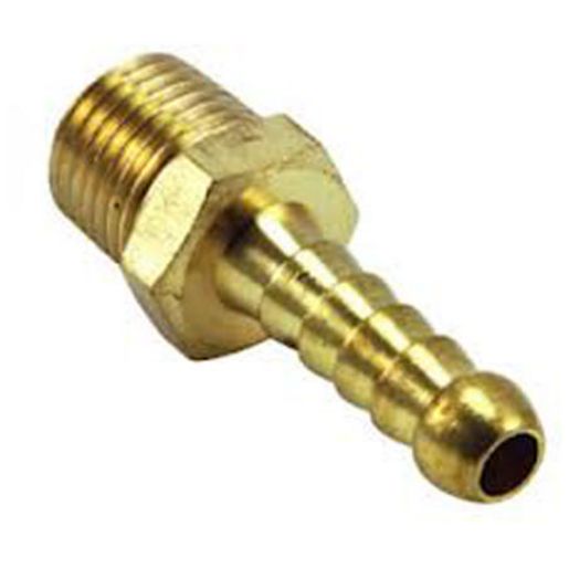 TubeFit Barb Fitting Brass 1/8" BSPT x 3/16" Hose 06003 0302