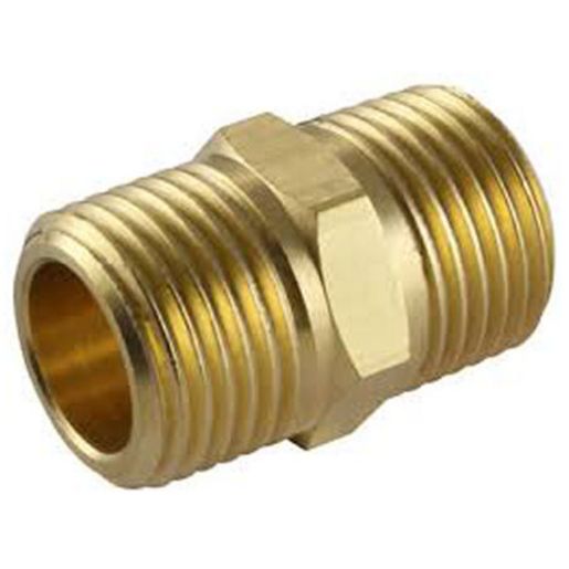 TubeFit Hexagon Joiner Brass 1/8" BSPT M 01027 02