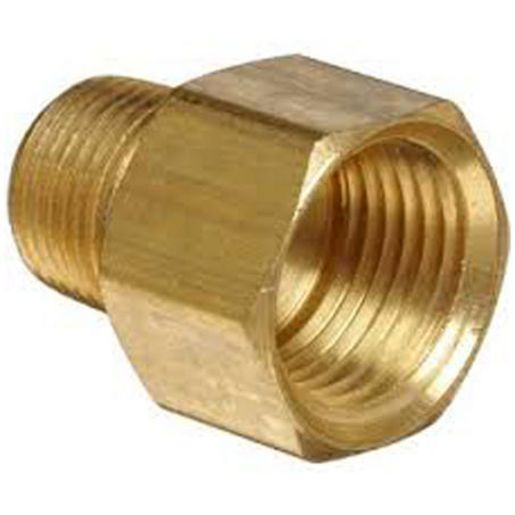 TubeFit Adaptor Brass 1/4" BSP F x 1/8" BSPT M 01072 0402