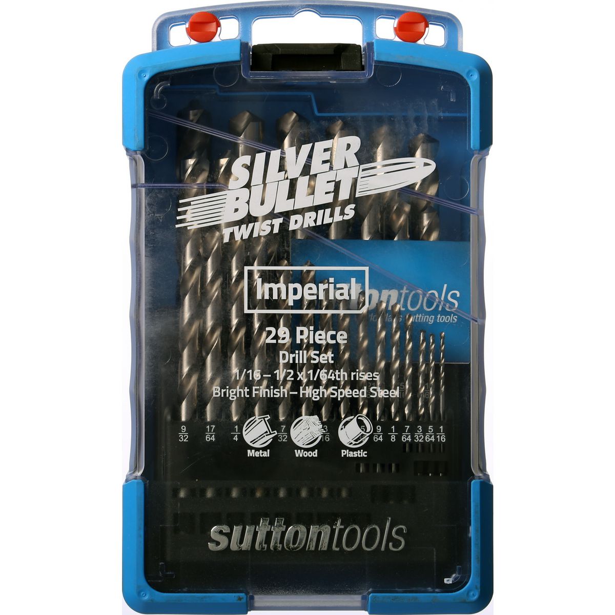 Sutton Jobber Drill Set S3 Silver Bullet HSS 29pc 1/16-1/2in.x1/32in. Rises S3