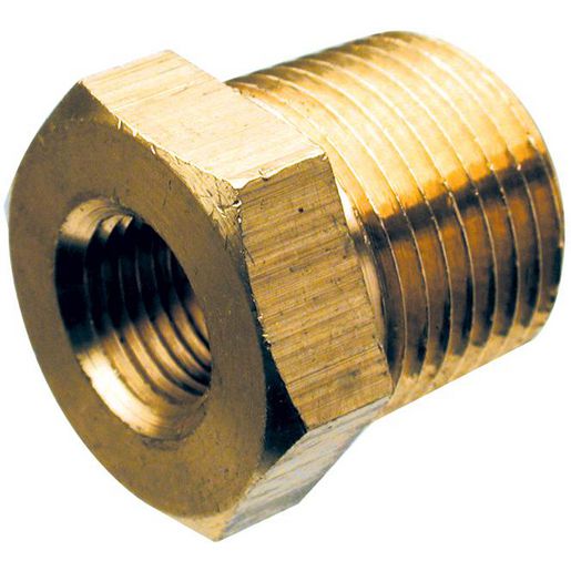 VDO Adaptor Brass Internal Thread 1/8in.-27NPTF External Thread 5/8in.-18UNF 20mm Long 320.052