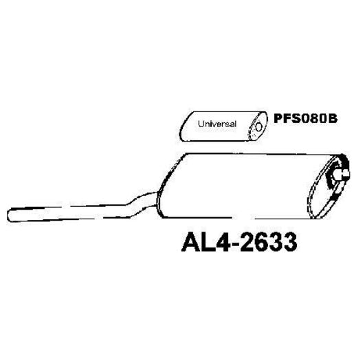 Walker Exhaust Muffler-Exhaust (Use M2633) AL4-2633
