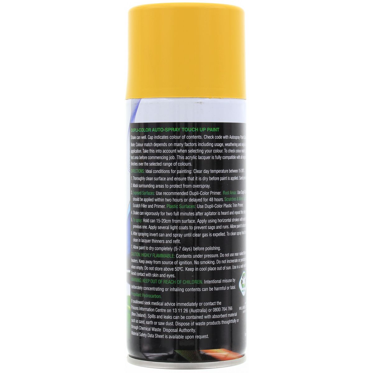 Dupli-Color Automotive Aerosol Spray Paint Yellow Glow 150g DSF07
