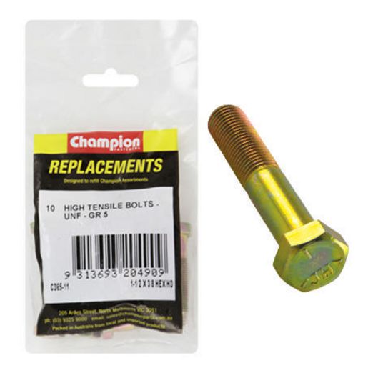 Champion Fasteners Hex Bolt High Tensile 3/8in x 1 1/2in UNF Grade 5 C365-11