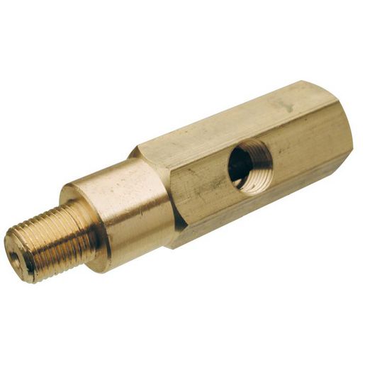 VDO Adaptor T-Piece Brass M14x1.5 A/B 1/8in.-27NPTF Thread C 66mm Length 230.035