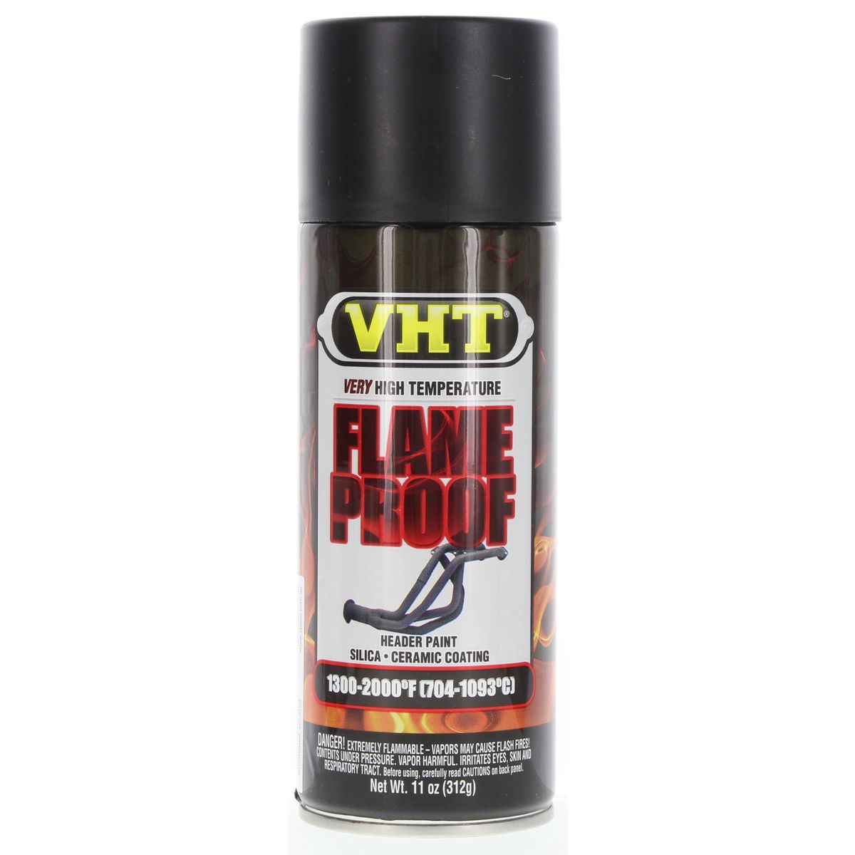 VHT Aerosol Spray Flameproof Paint Black 312g (704-1093°C) SP102
