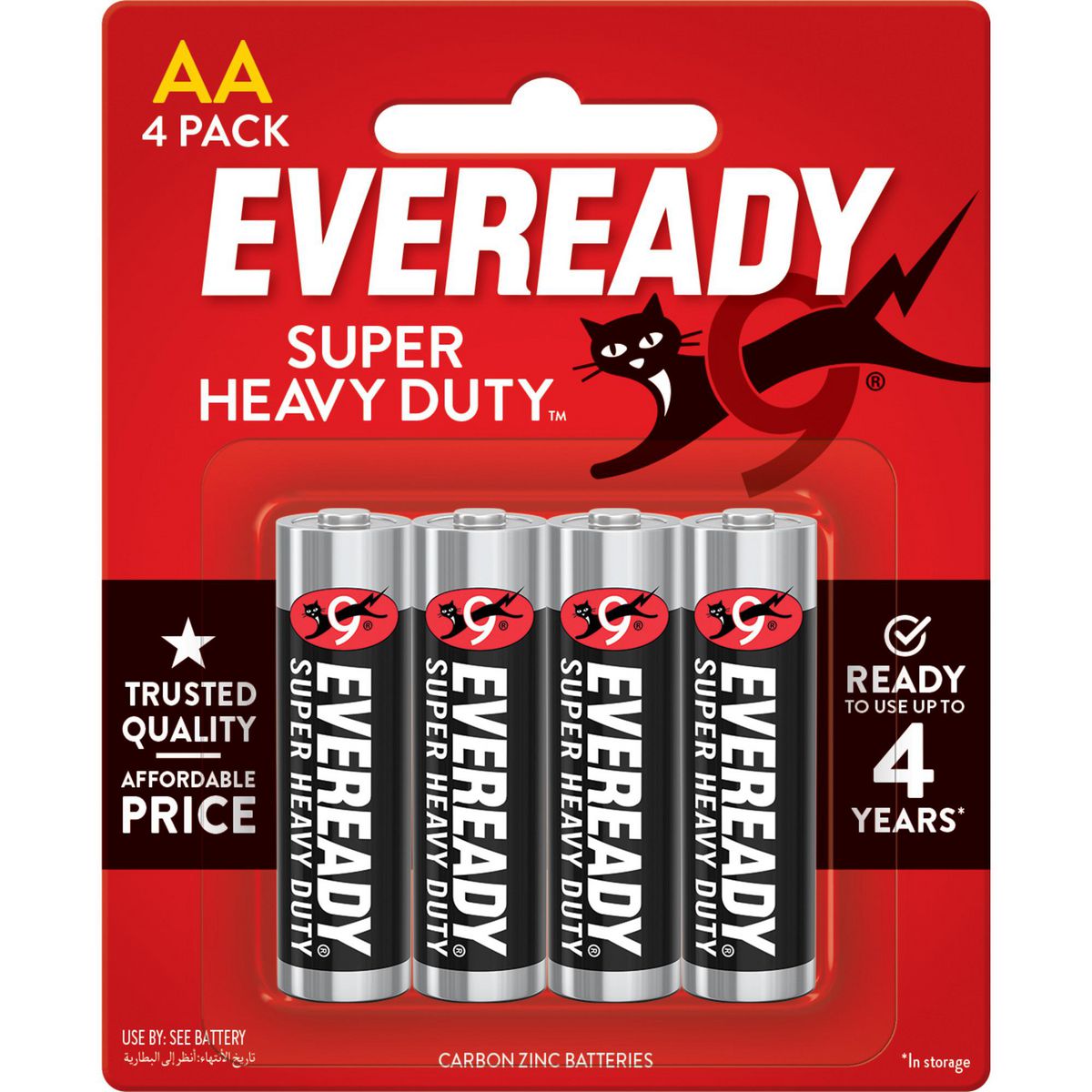 Eveready AA Battery Super Heavy Duty 4Pk 1215BP4