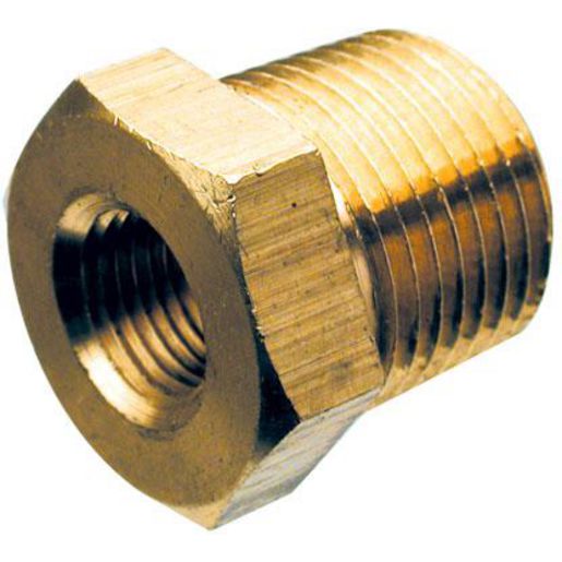 VDO Adaptor Brass Internal Thread 5/8in.-18UNF External Thread 1/2in.-14NPTF 20mm Long 320.058