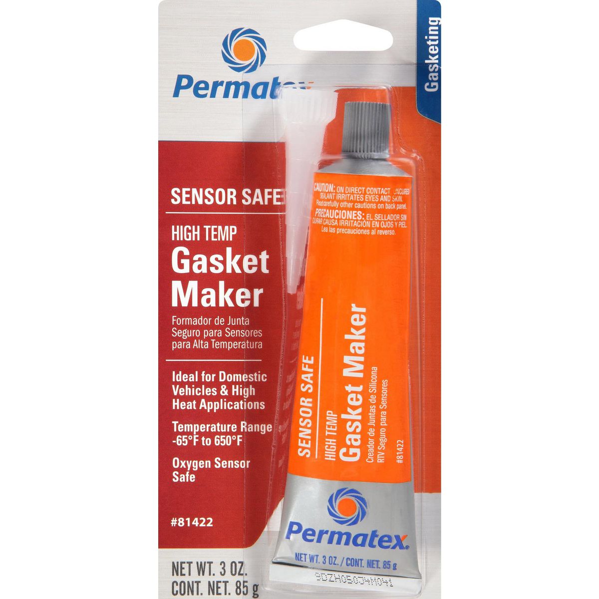 Permatex Sensor-Safe High-Temp Rtv Silicone Gasket Maker 85G PX81422