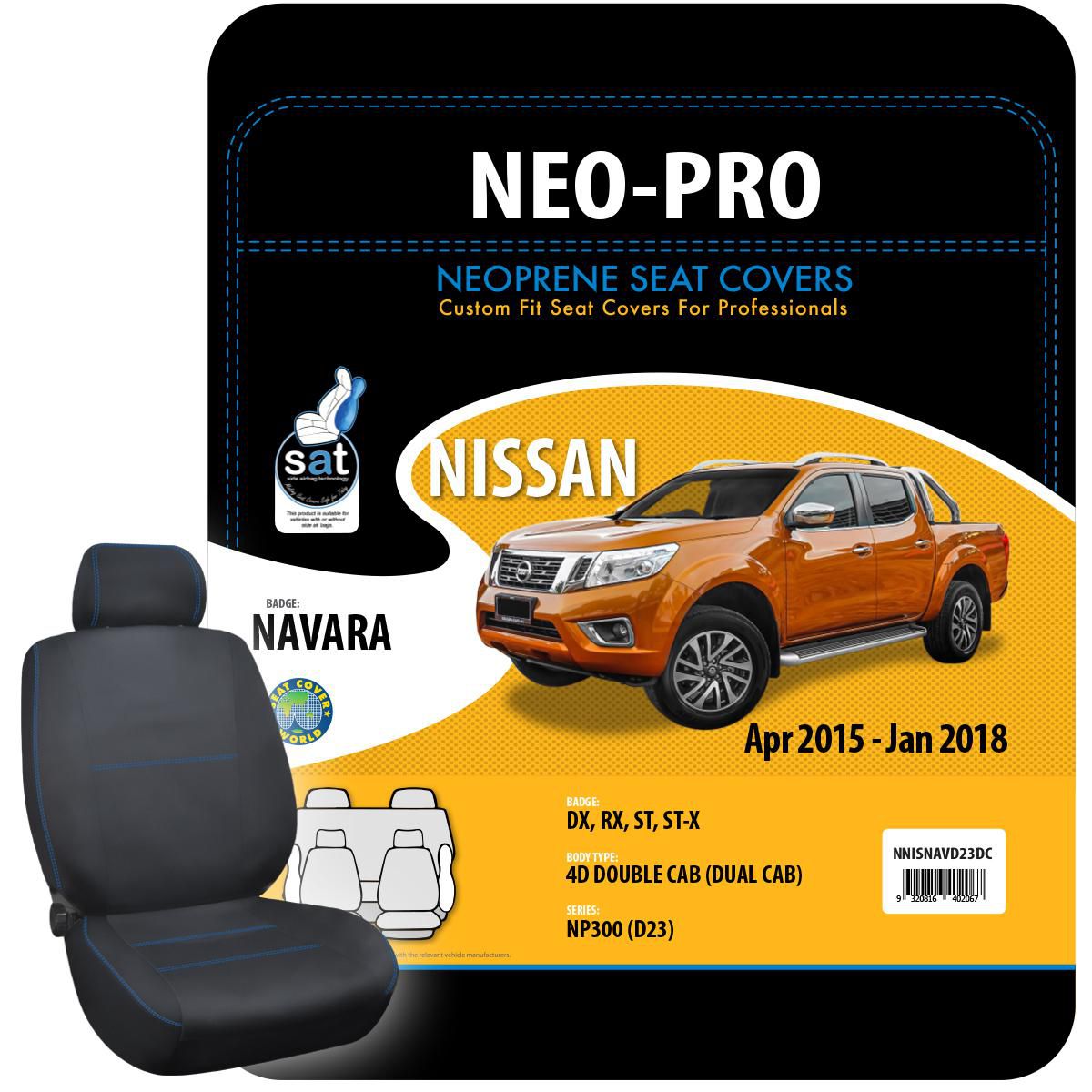True Fit Tailored Fit Front & Rear Car Seat Covers Neoprene, Black - Set NVWAMRKDC