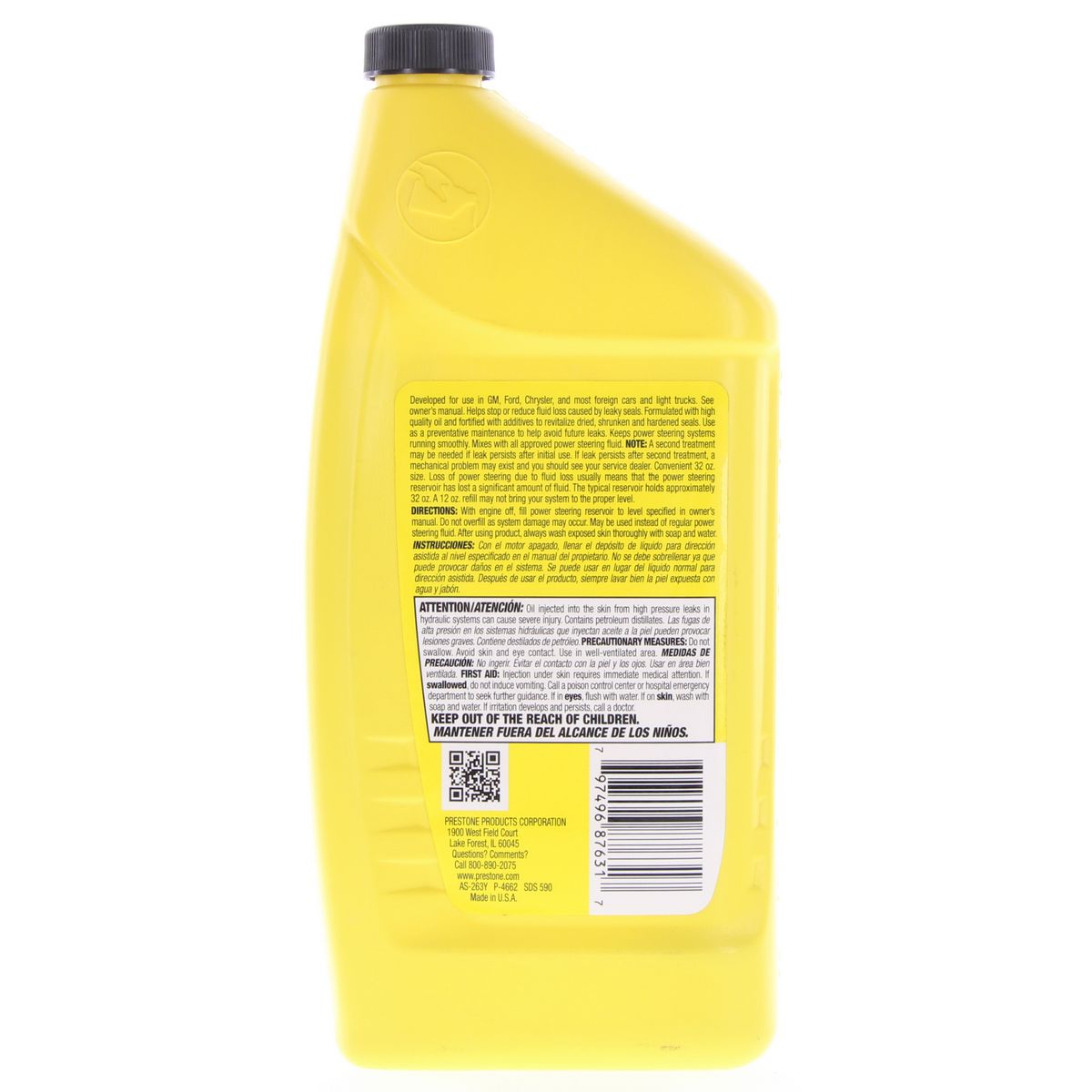 Prest Power Steering Fluid With Stop Leak AS263Y