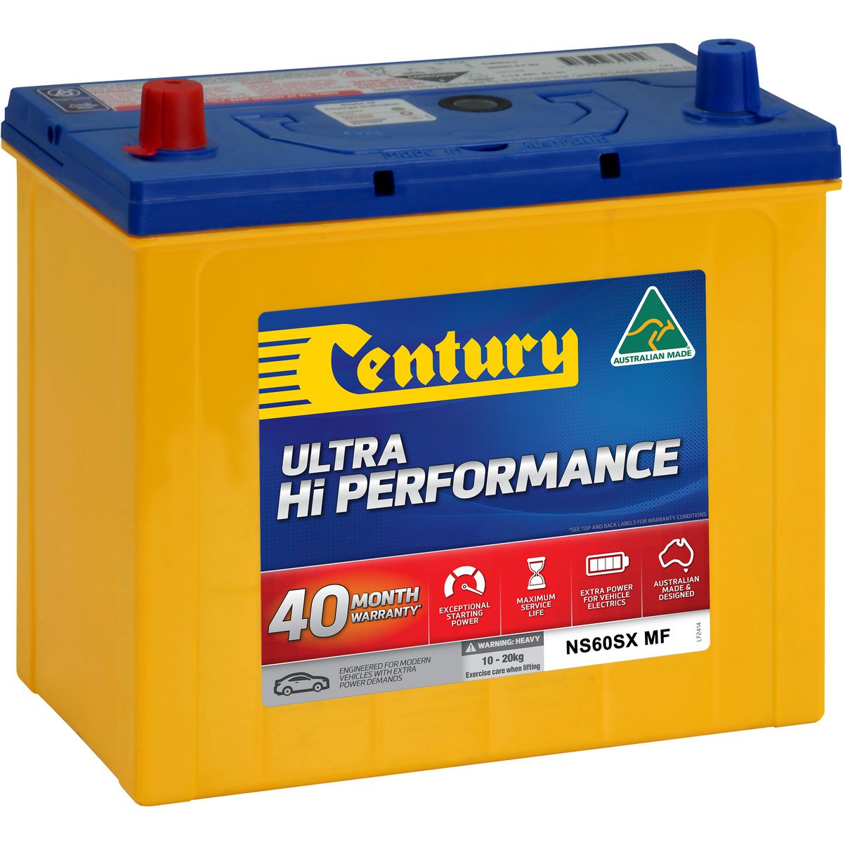 Century Batteries Ultra High Performance Battery 12V 480 Cca 235L X 128W X 220H (Mm) NS60SXMF