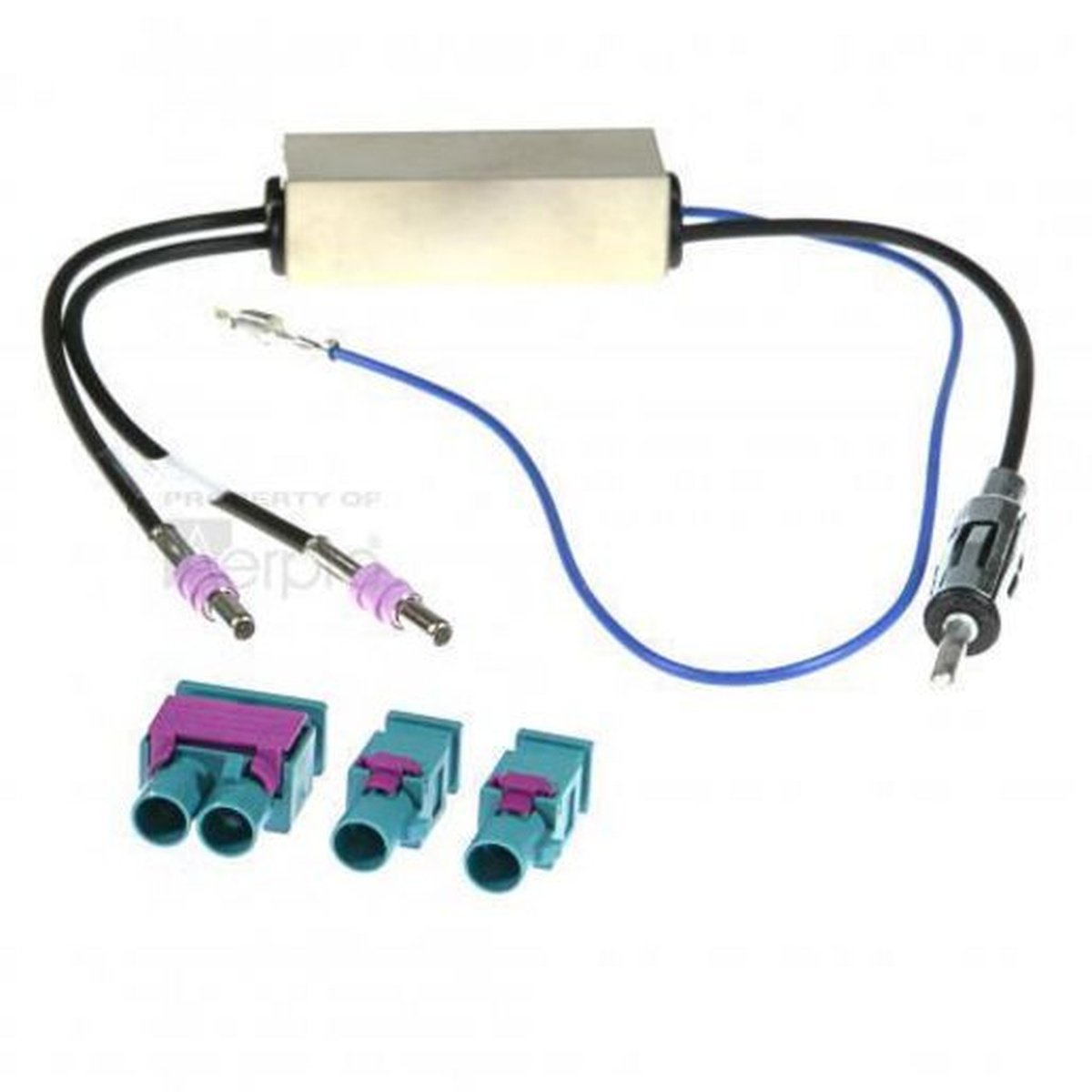 Aerpro Antenna Adaptor fits Audi 02 On Din Diversity 2 Fakra Plugs